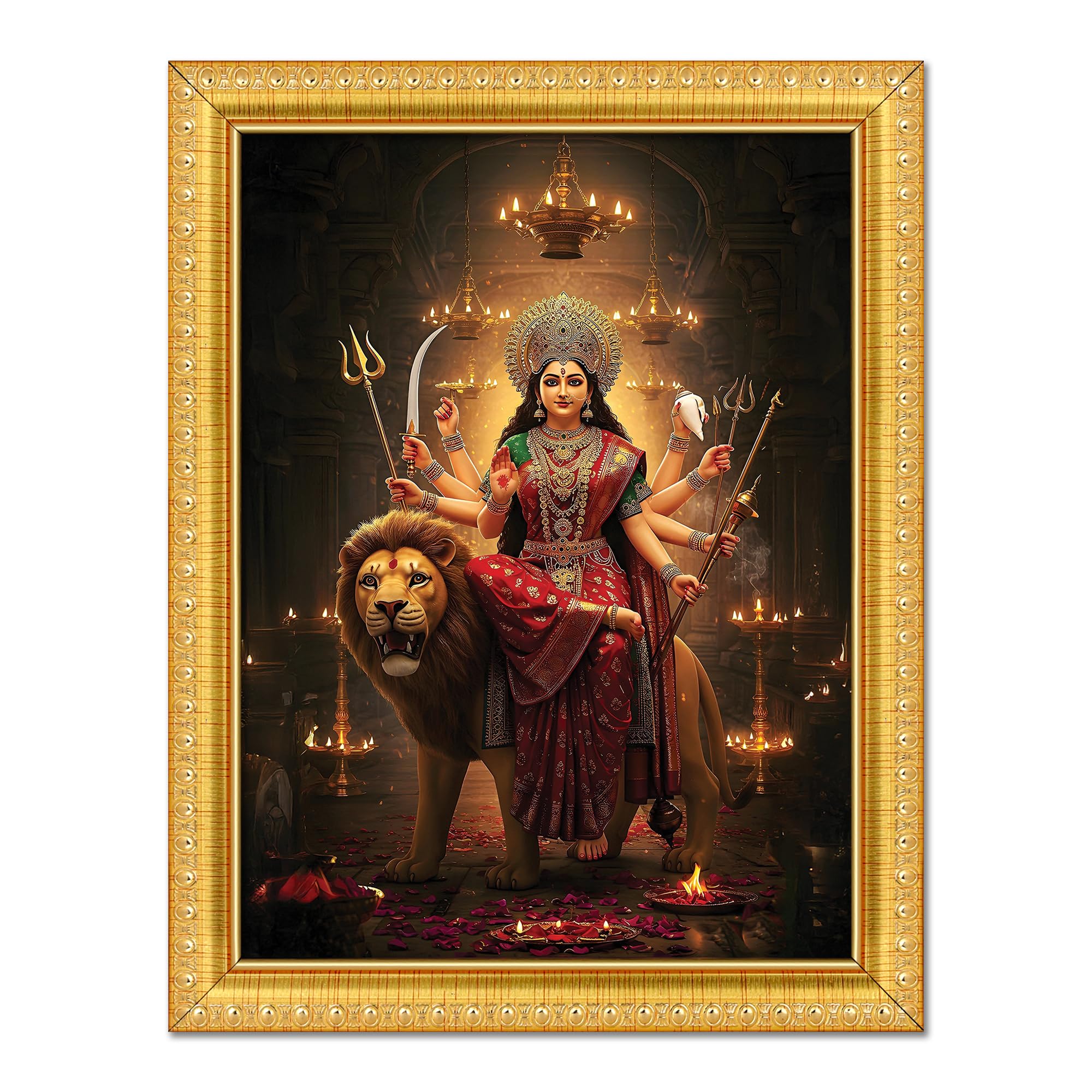 Durga Maa Photo Frame - Divine Wall Art -11