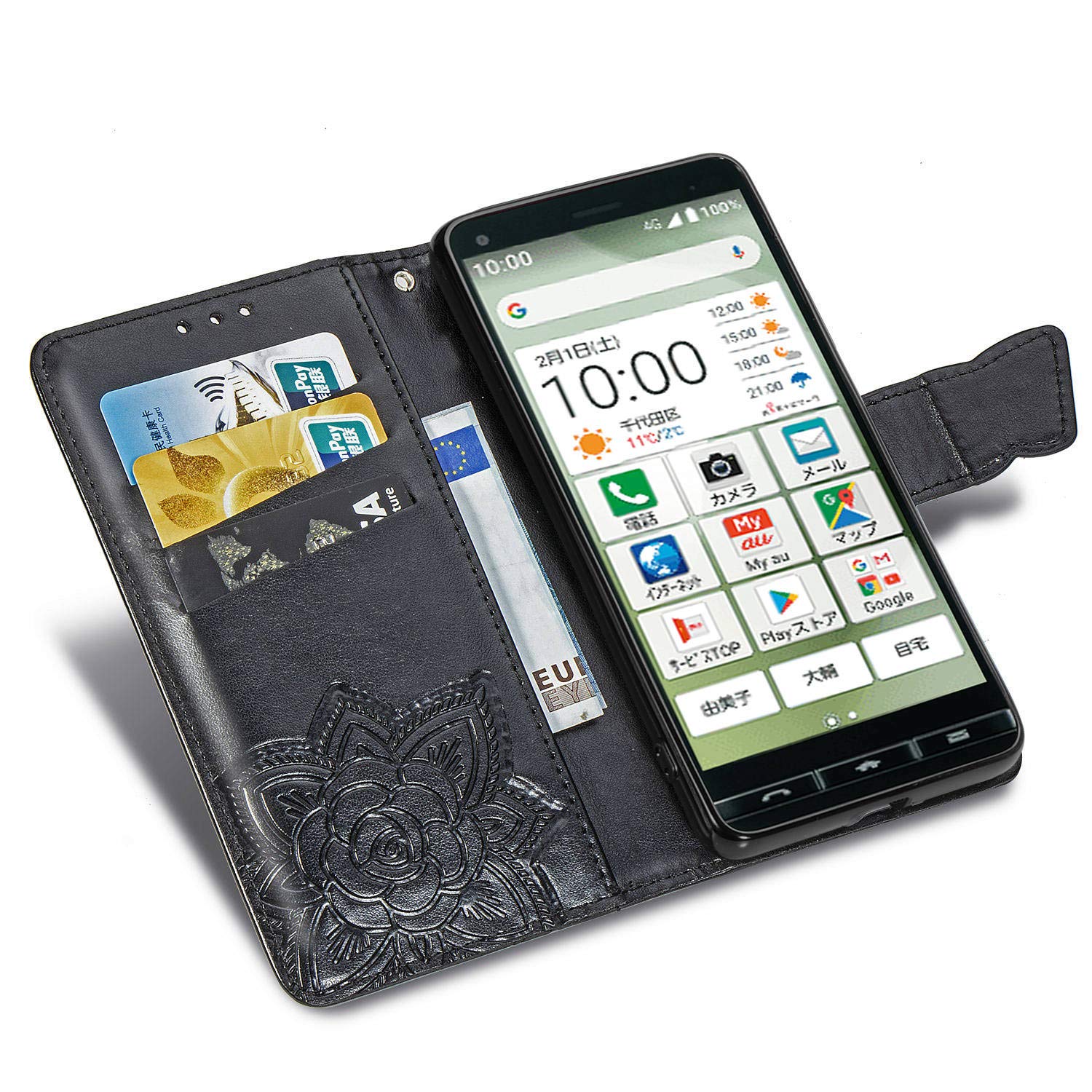 Amazon.co.jp: KYV47 BASIO 4 ケース 手帳型 ベイシオ4 ケース