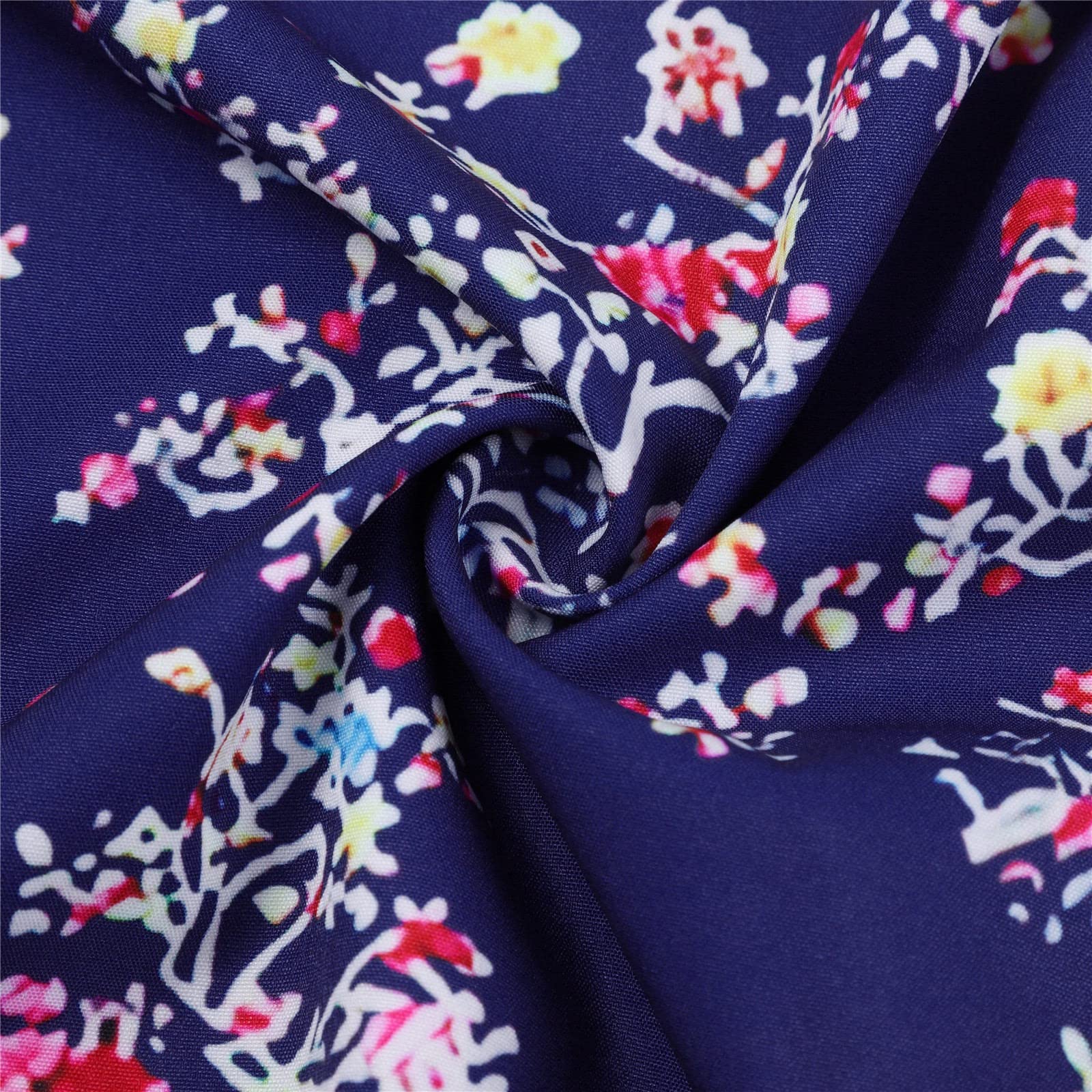 Gonna estiva da donna, leggera, elegante, da spiaggia, a pieghe, casual, con motivo floreale