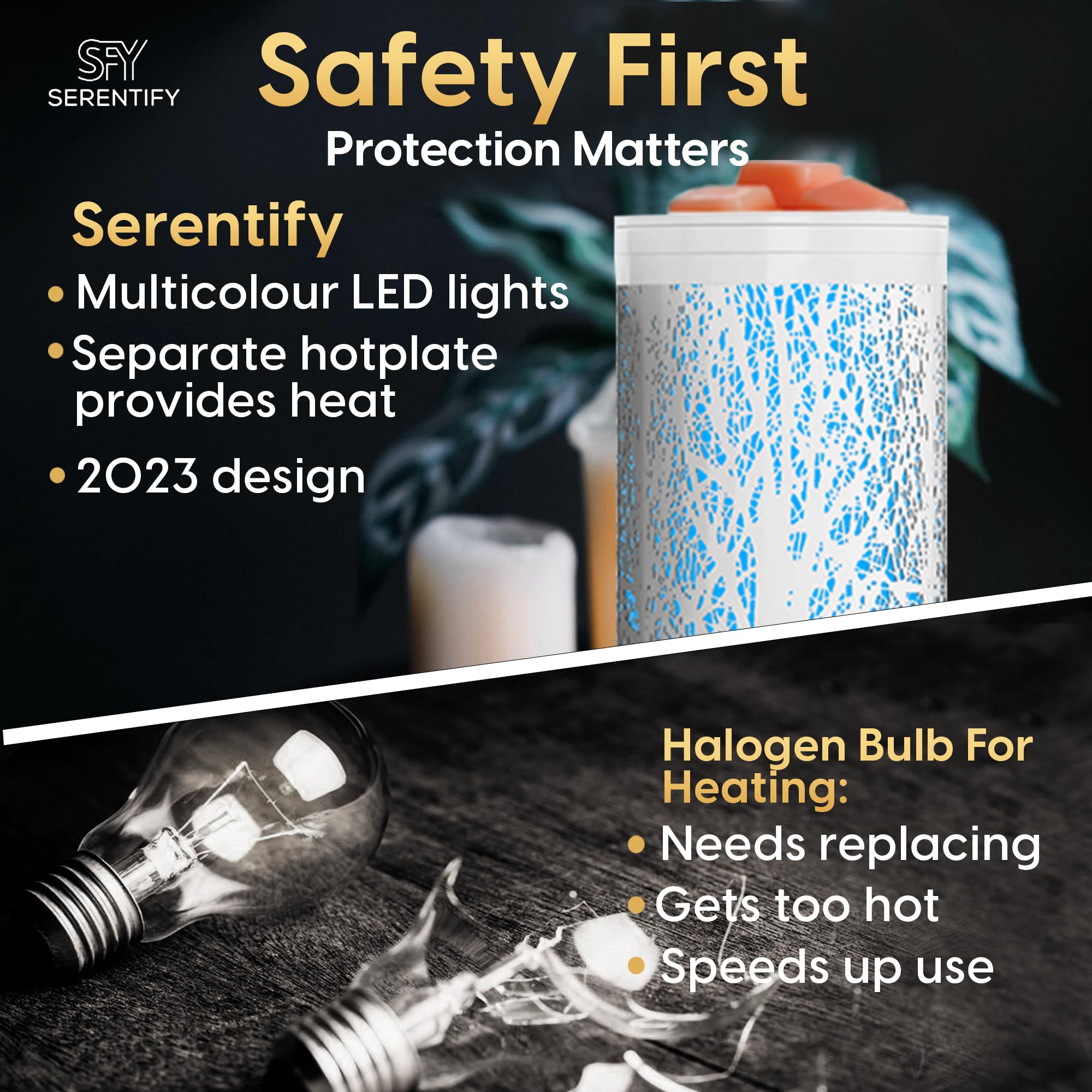 Scaldacera Elettrico 3D Con Luci LED - Bruciatore Per Oli V 616047 - Foto 1