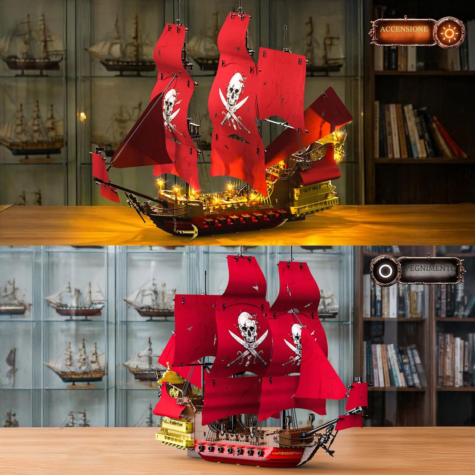 JMBricklayer Kit di costruzione di nave pirata per adulti 40003