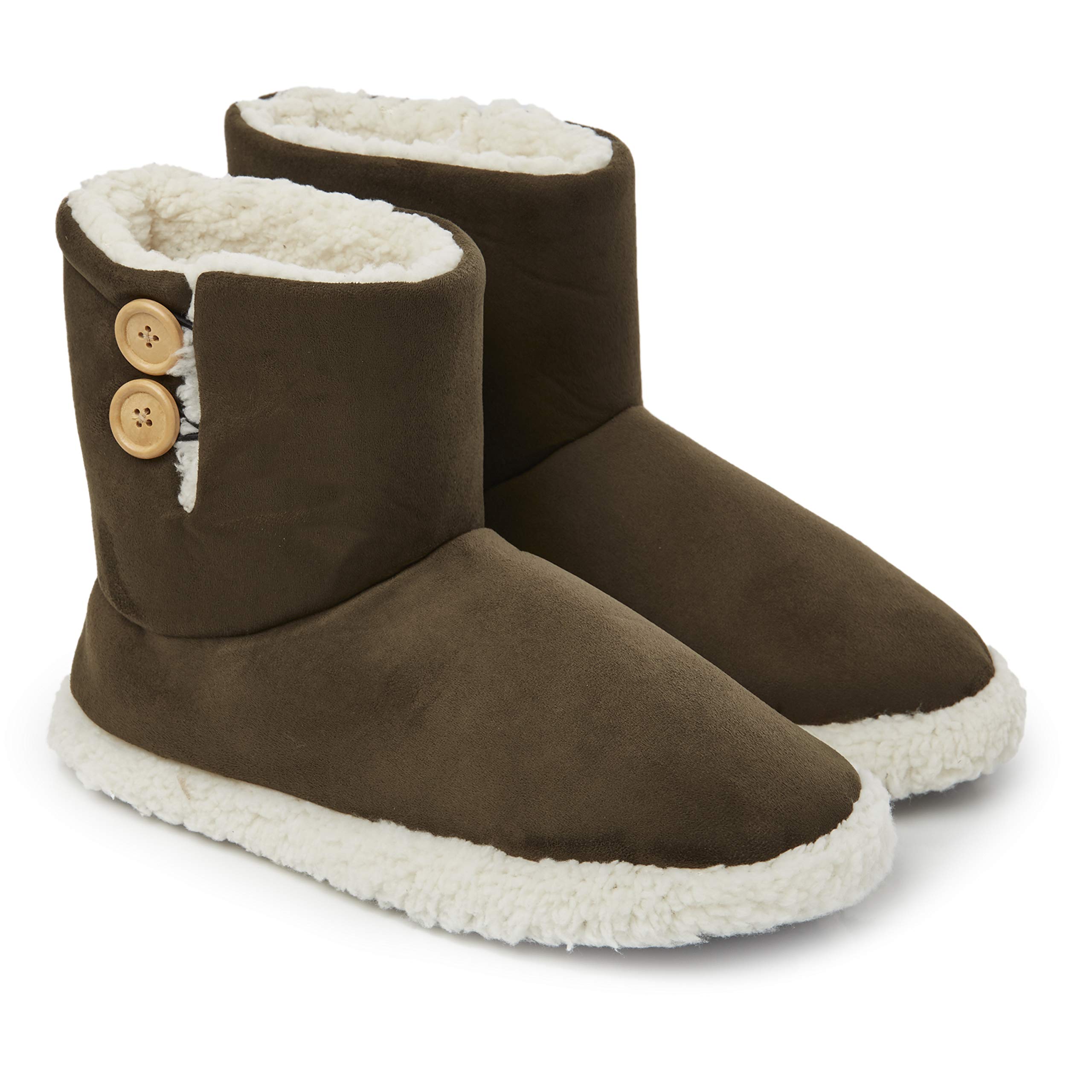 DUNLOP Pantofole Uomo a Stivaletto Invernali Peluche da Casa Ciabatte Memory Foam Antiscivolo 41-46