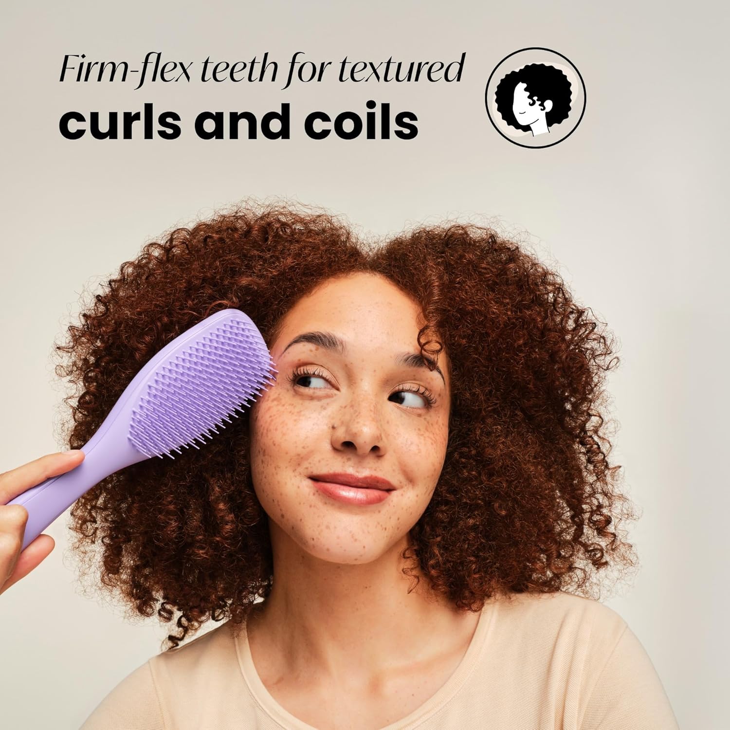 Tangle Teezer Ultimate Curl Care Bundle, Detangler Brush for Curly & Coily Hair + Double-Sided Hair Towel Wrap for Frizz Control & Curl Protection