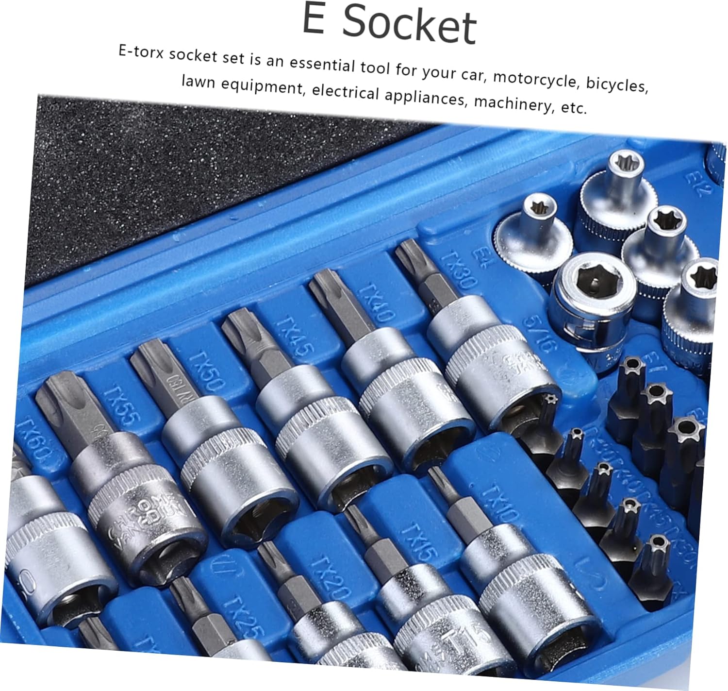 Large Socket Set Socket Bit Metal External Polished Surface