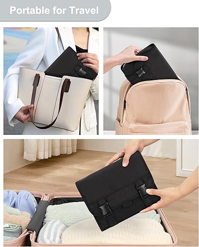 Miniatura 88 de Neceser colgante de viaje para hombres y mujeres, kit de viaje, bolsa de afeitar, impermeable, organizador de maquillaje para baño, ducha, azul