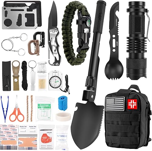 Miniatura 1 de Regalos para hombres del Día del Padre  Kits de supervivencia 118 en 1  Equipo de supervivencia de grado militar para aventuras al aire libre,