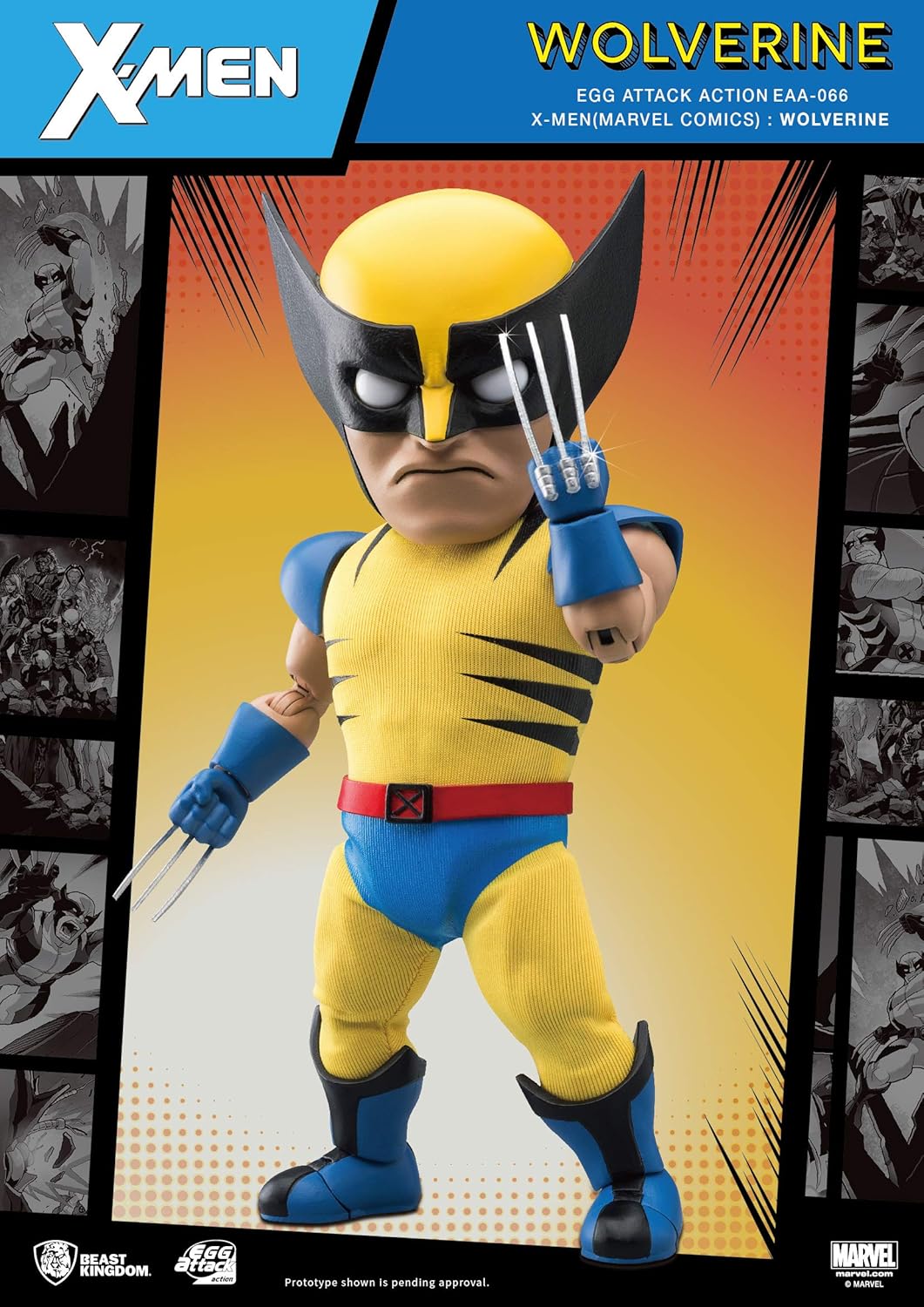 Beast Kingdom Marvel Comics X-Men Wolverine Egg Attack EAA-066 Action Figure