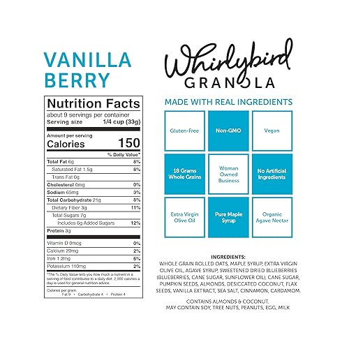 Miniatura 8 de Whirlybird Granola Chocolate, sin gluten, sin OMG, kosher, vegano, 11 oz (paquete de 3)