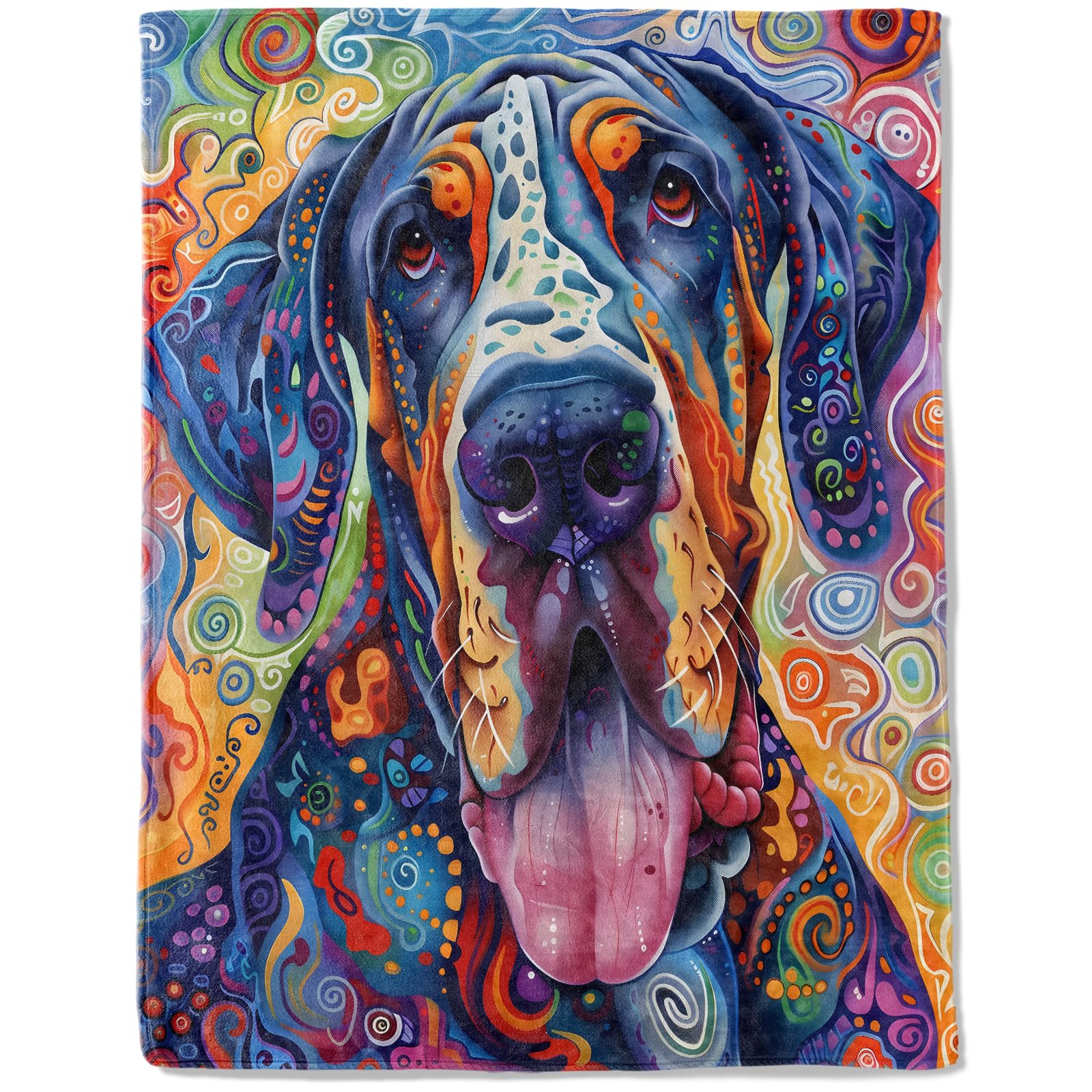 ainori Great Dane Fleece Blanket - Lightweight Soft Cozy Gifts Throw for Dog Lovers,Kids,Women,Men,Colorful Puppy Portrait Blankets,Home Room Modern