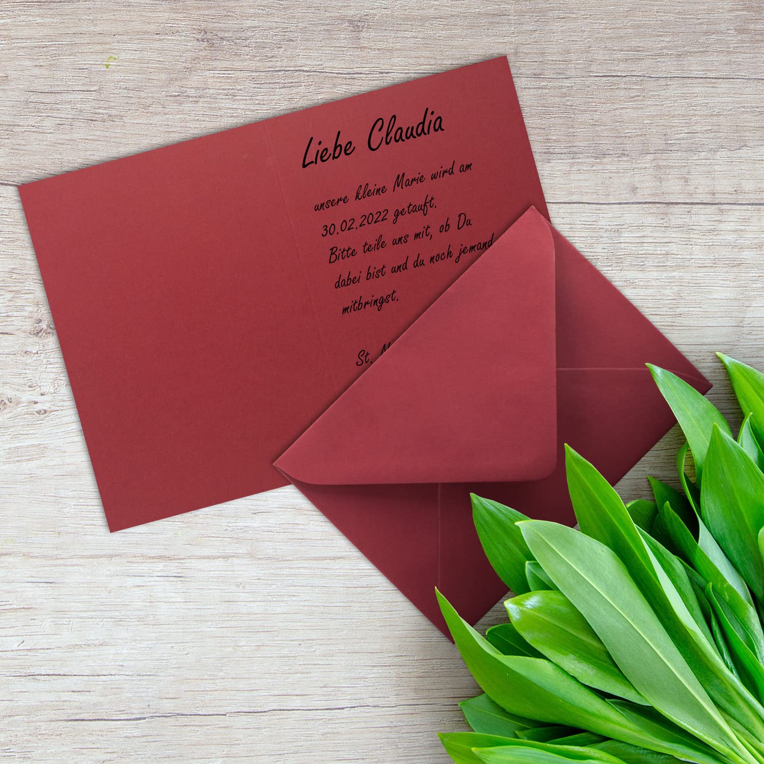 Folding Cards A6 - C6 Set Wet Sealing 50 Karten-Sets 14-Dunkelrot, 14-Dark Red, 50 card sets - Image 4
