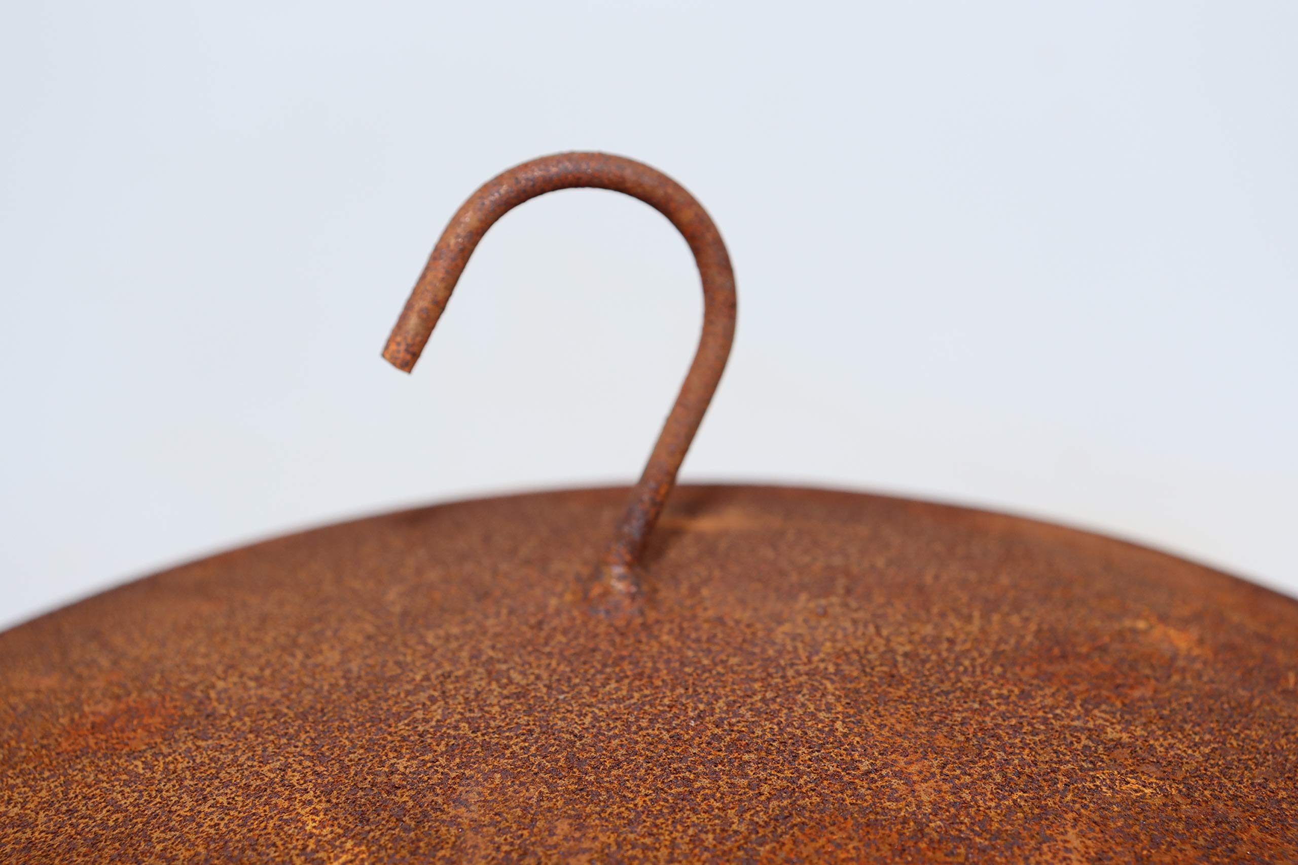 terracotta24 3X Vogelfutterstation mit Glasflasche aus Metall in Naturrost Rost, zum Stellen oder Hängen, Futterspender, Futterstation für Wildvögel (3 Stück)