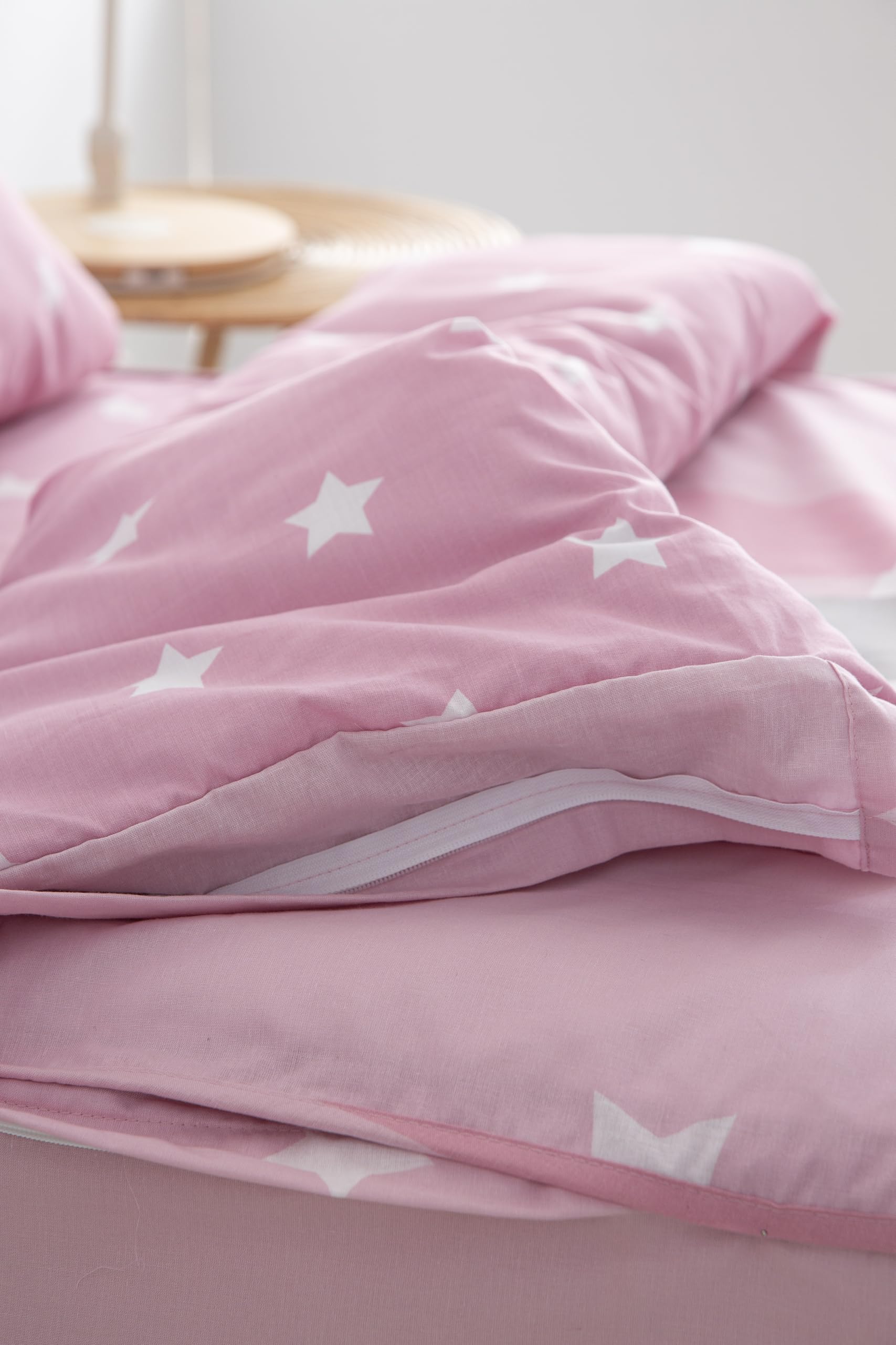 Saco nordico Infantil SIN Relleno KATUA Cama 90 x 190/200. Saco Unido a la Bajera con Cremallera en Forma de L SIN Relleno nórdico. Color Salmon