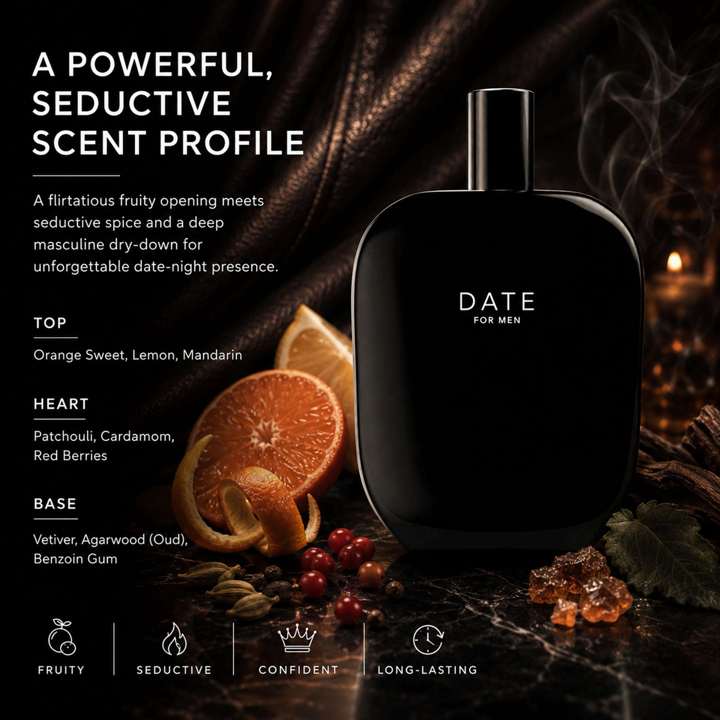 香水(ユニセックス) DATE FOR MEN EDP 100ml Fragrance one Fragrance One Date Extrait De Parfum Spray by Jeremy Fragrance for