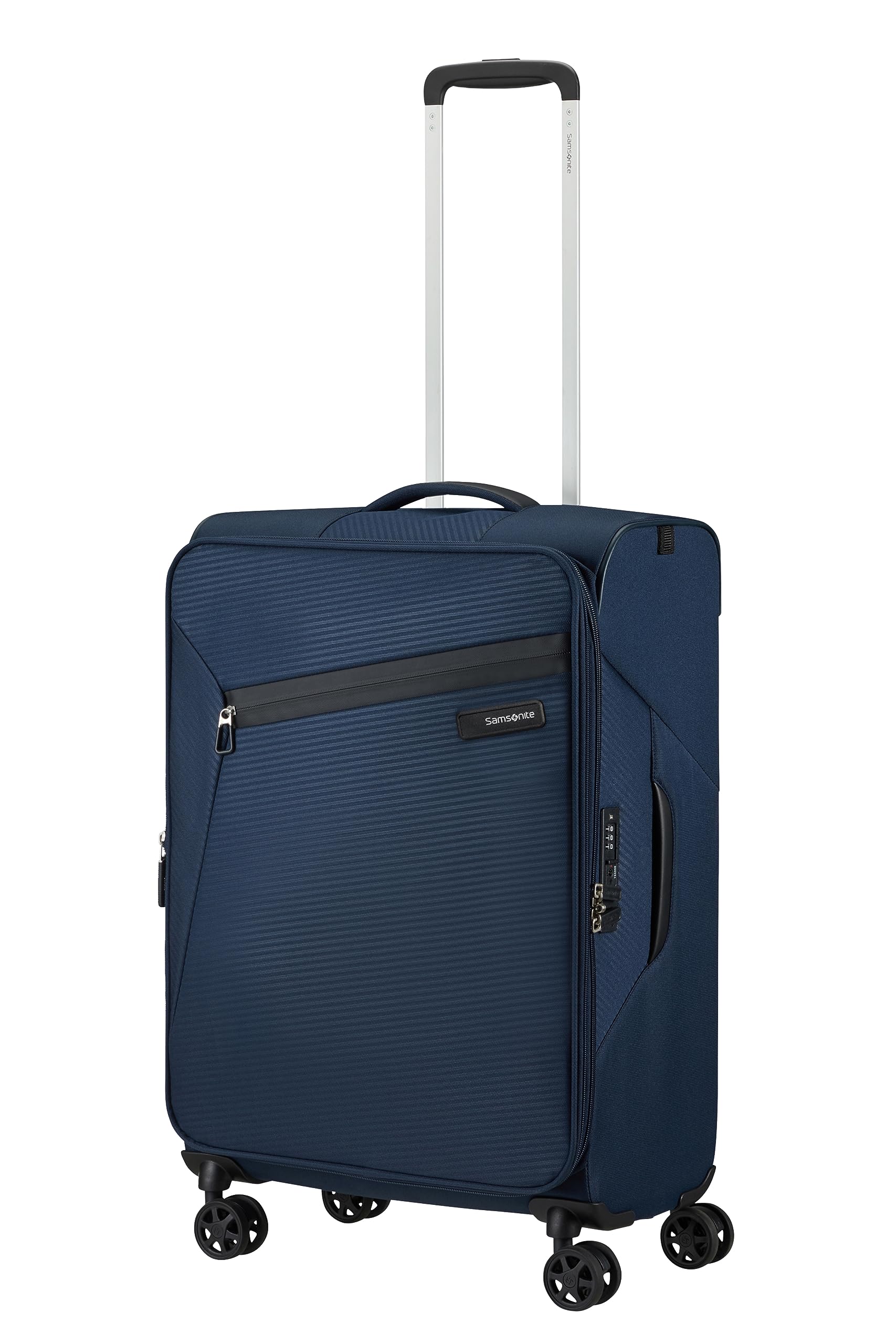 Samsonite Litebeam - Spinner M, valise extensible, 66 cm, 67/73 L, bleu (bleu de minuit)