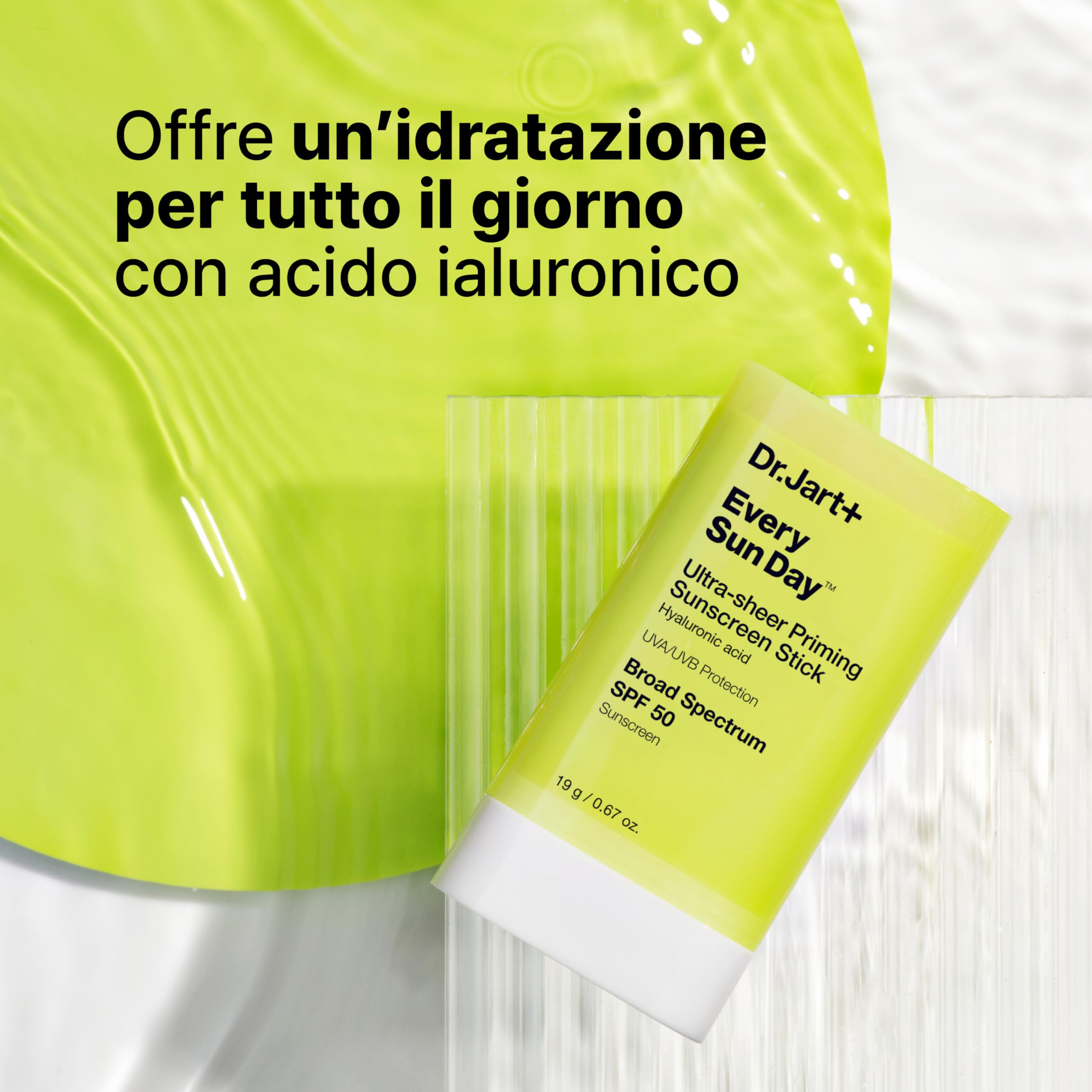 Dr.Jart+ Every Sun Day Priming Stick | Protezione Solare SPF 50 Ultra Trasparente | Stick Solare | Skincare Coreana, 19g