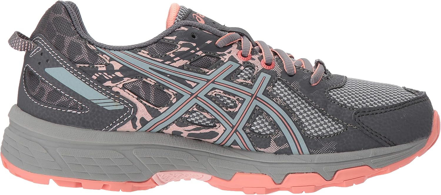 ASICS Women's Gel-Venture 6 Running-Shoes 8 Wide Carbon/Mid Grey/Seashell Pink