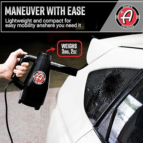 Miniatura 7 de Adams Mini Air Cannon - Secadora de lavado de coche filtrada de mano de alta potencia  Secar antes de la limpieza del automóvil detalles del