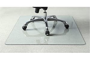 Lorell Glass Desk Mat for Carpet