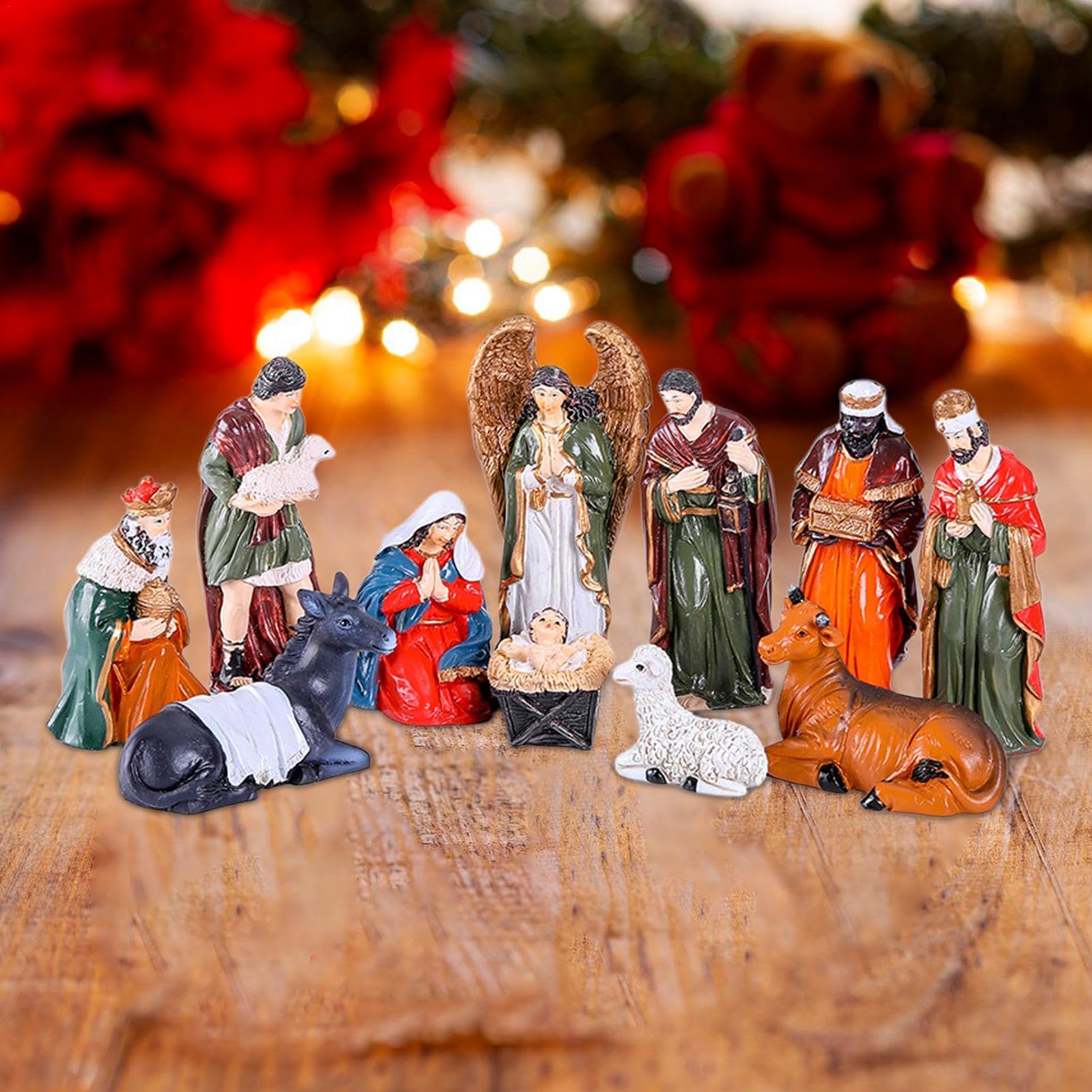 Statuetta natalizia classica per presepe, decorazione natalizia elegante e | tradizionale, perfetta per la casa e la chiesa, design intricato
