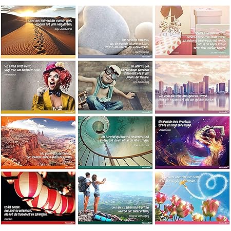2x 12 Postkarten Mit Spruchen I Dv 239 I Din A6 I Spruch Karten Set Lustig Witzig Zitate Foto Liebe Freundschaft Motivation Fur Bilderrahmen 24er Set Amazon De Burobedarf Schreibwaren