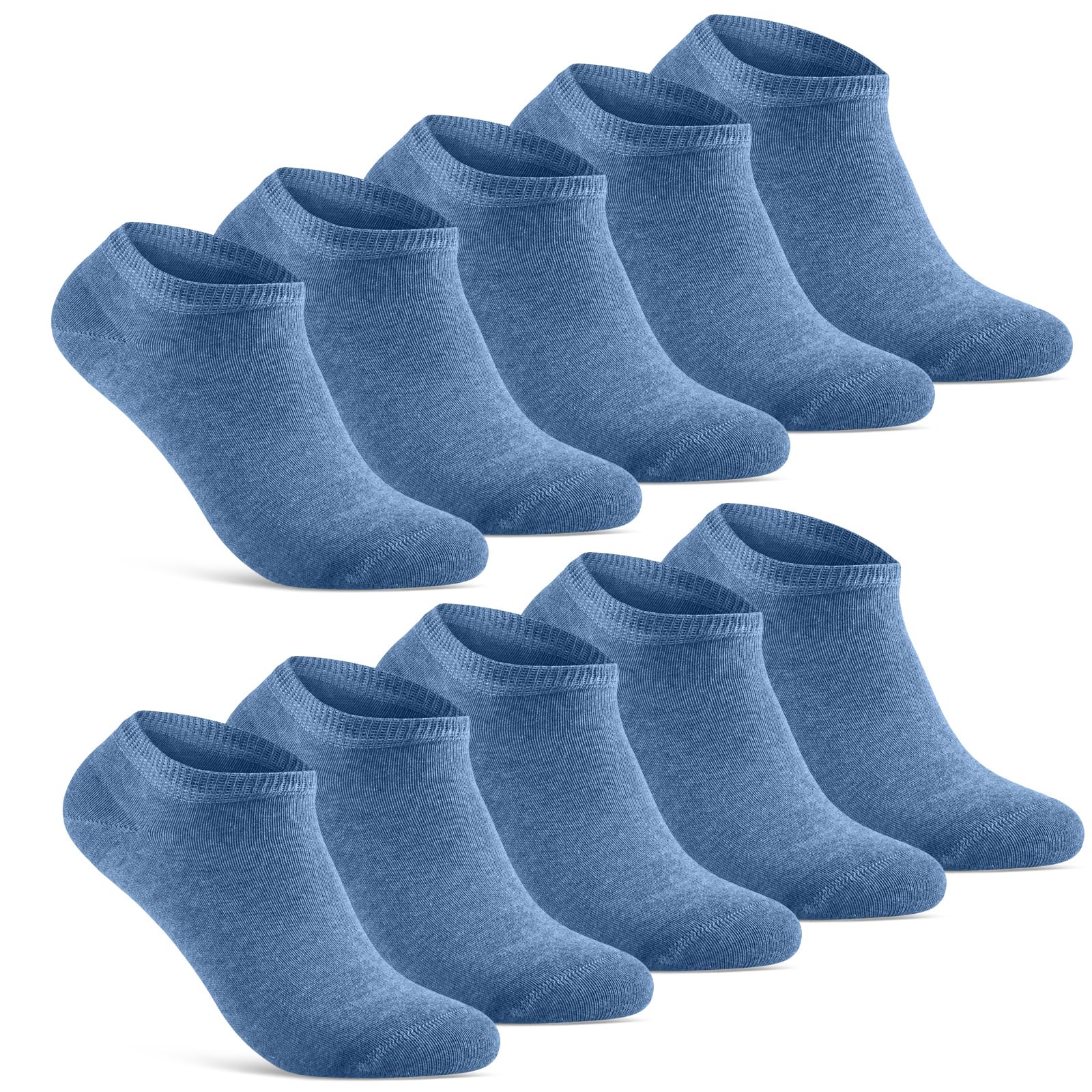 10 Paar Sneaker Socken Herren Damen kurze Sneakersocken aus Baumwolle
