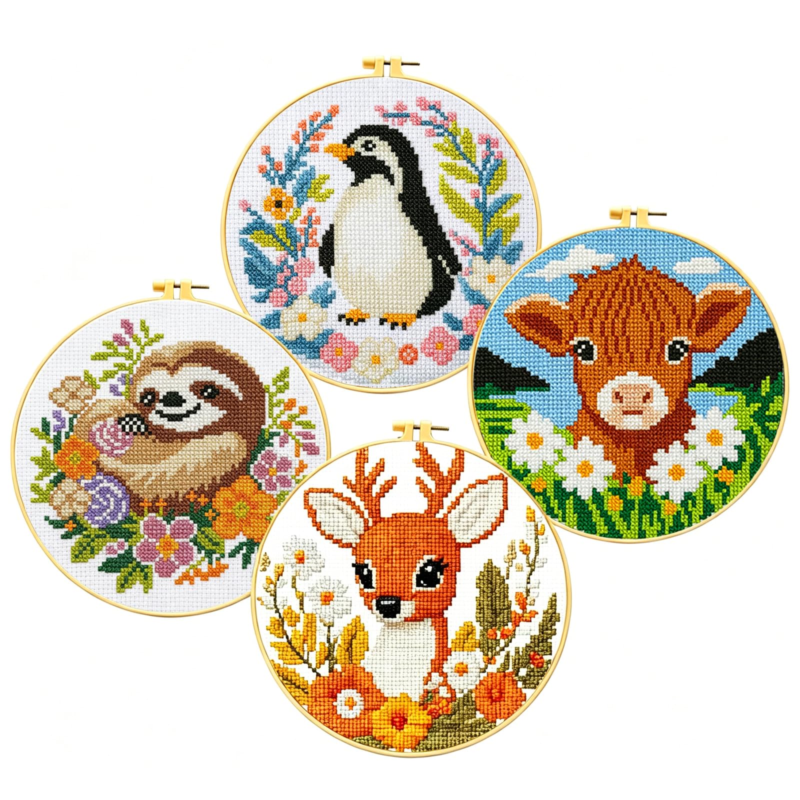 Woodland Animal Cross Stitch Kits - Beginner Friendly -18 Woodland Animal Cross Stitch Kits - Beginner Friendly -18