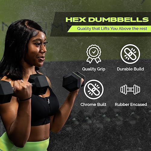 Miniatura 2 de RAGE Fitness - Mancuerna hexagonal de goma