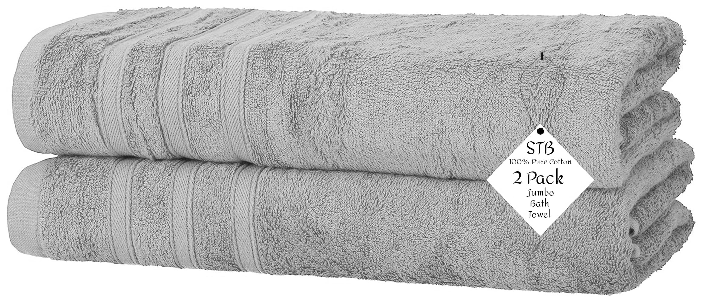 Pack Of 2 Jumbo Bath Towels Sheets 100% Pure Cotton Quick Dry Gym, Spa, Hotel Quality 500-GSM Large Size Bathroom Towels 75 X 150 Cm (Lime Green