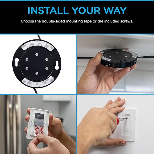 Miniatura 6 de Enbrighten Spectrum - Discos LED, 6 discos, multicolor o blanco, regulables, luces debajo del mostrador, luces debajo del gabinete, luces de disco,