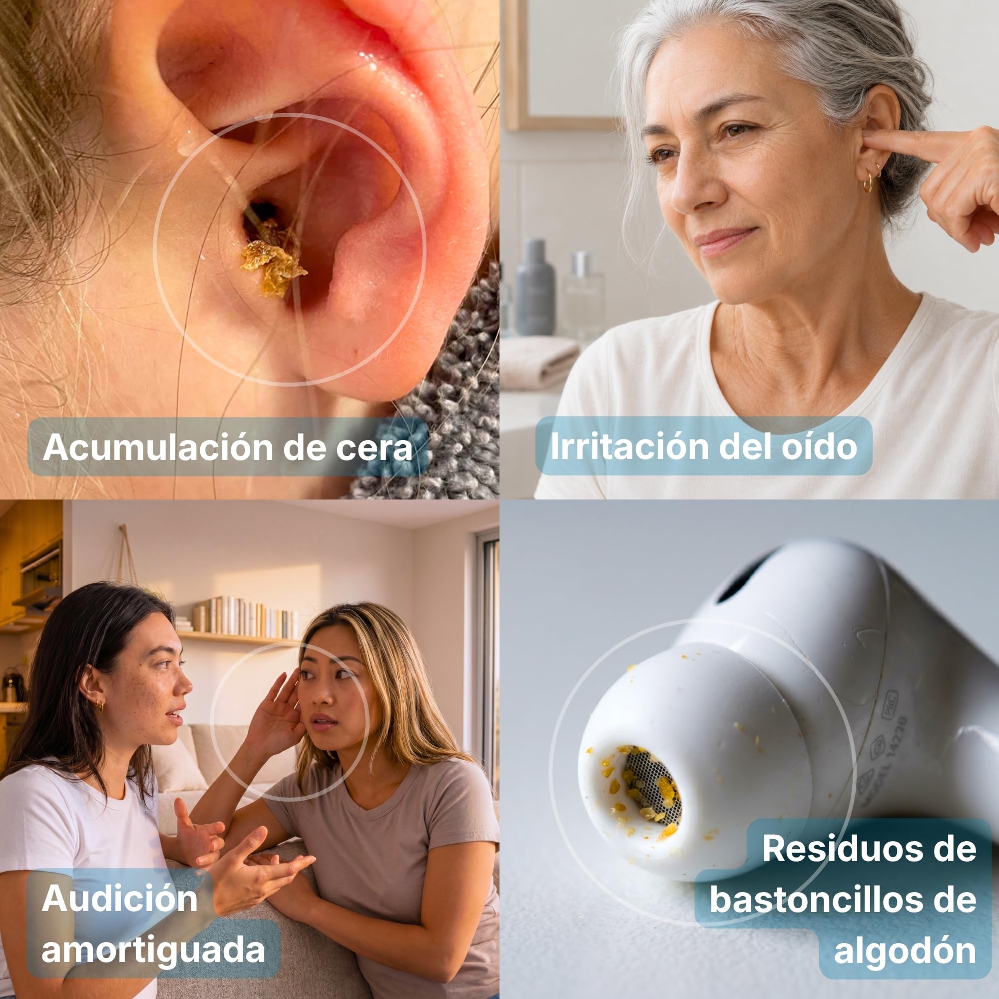 Medi Grade Kit de Eliminación de cera con Botella de 300 ml - Limpiador de Oídos con 2 Boquillas de Pulverización - Kit de Limpieza de Oídos Hogar, Juego de Riego con 5 Puntas y Lavabo Manos Libres
