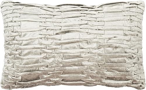 Miniatura 4 de Safavieh Home Collection Marita - Cojín decorativo de 18 x 18 pulgadas, color gris claro, 19 x 19 pulgadas