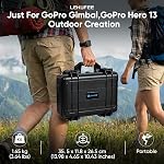 Lekufee Waterproof Hard Carrying Case for GoPro Fluid Pro AI 3-Axis Gimbal Stabilizer, Gopro Hero 13/12/11/10/9 Camera, Media Mod, and Other Accessories(Case Only)