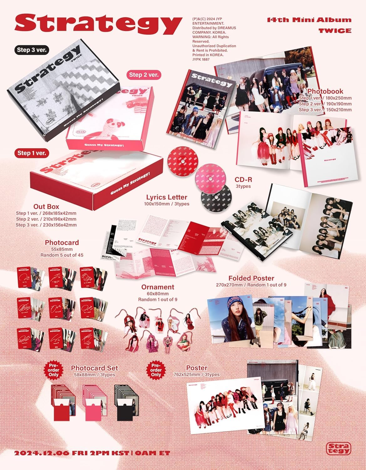 Amazon.com: TWICE STRATEGY 14th Mini Album (Standard Step 1 Ver