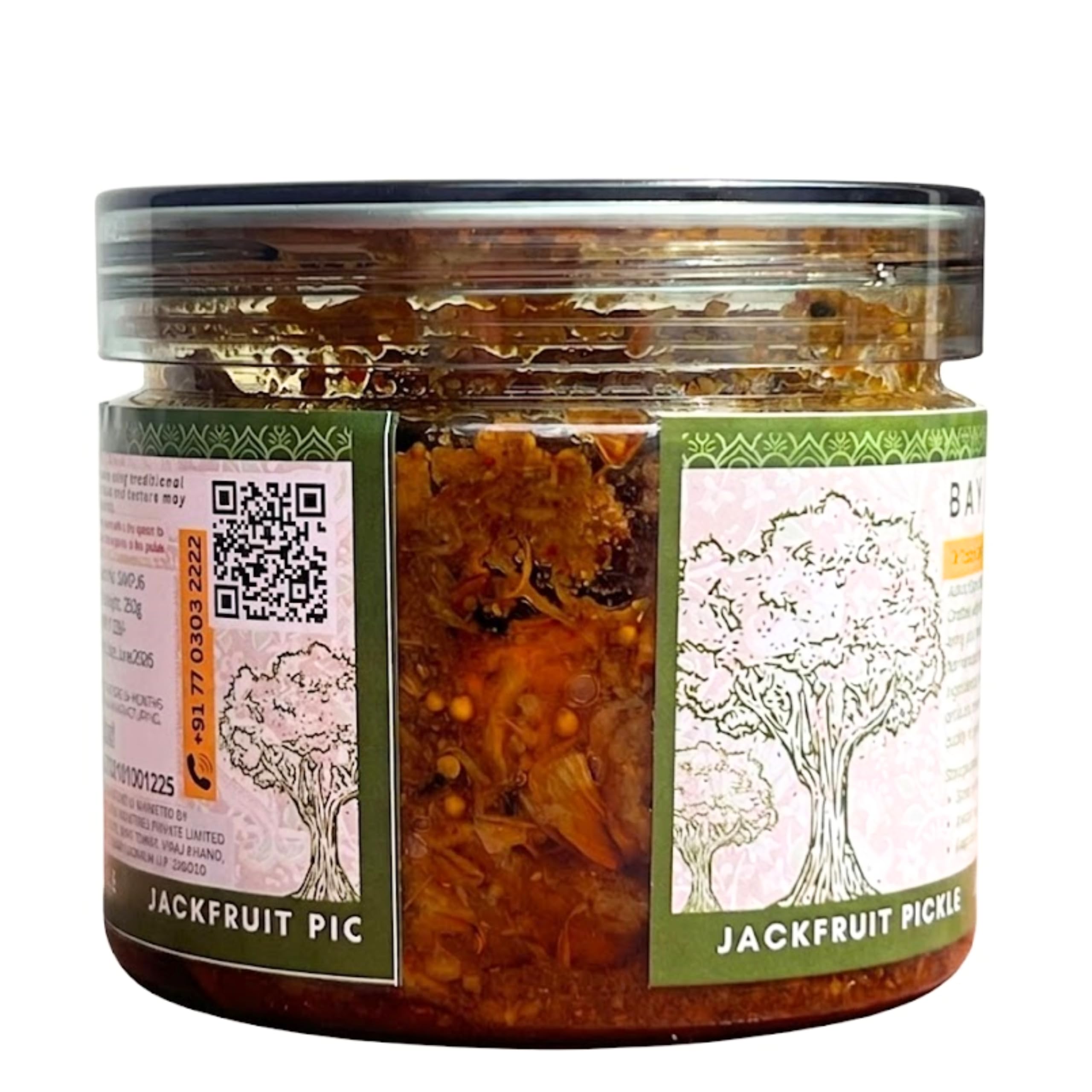 Baya India Kathal Ka Achar, Jackfruit Pickle, Homemade Traditional Indian Pickle, Pure Mustard Oil, Spicy and Tangy, No Preservatives, No Vinegar, No Onion, No Garlic, Sun Dried, 250g 3