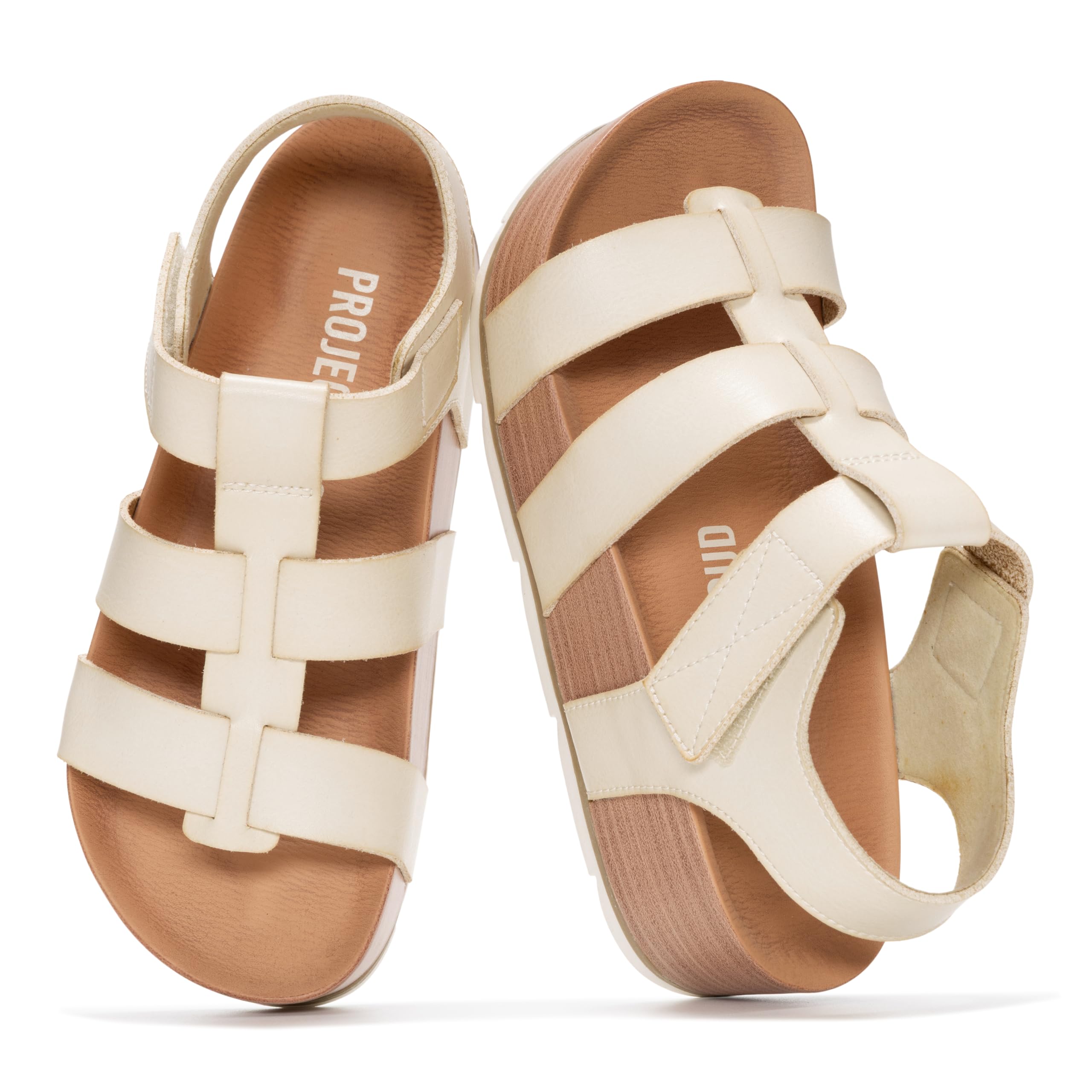 Project Cloud Platform Sandals Women - Comfortable Plush & Soft Insole Ladies Wedges - Non Slip & Lightweight Strap Wedge Sandals for Women 2026 (