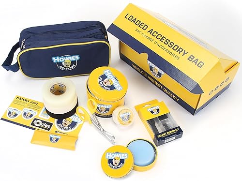Miniatura 2 de Howies Bolsa de accesorios con carga de hockey – Incluye palo, agarre y cinta para espinilleras, kit de reparación de casco, piedra fina para