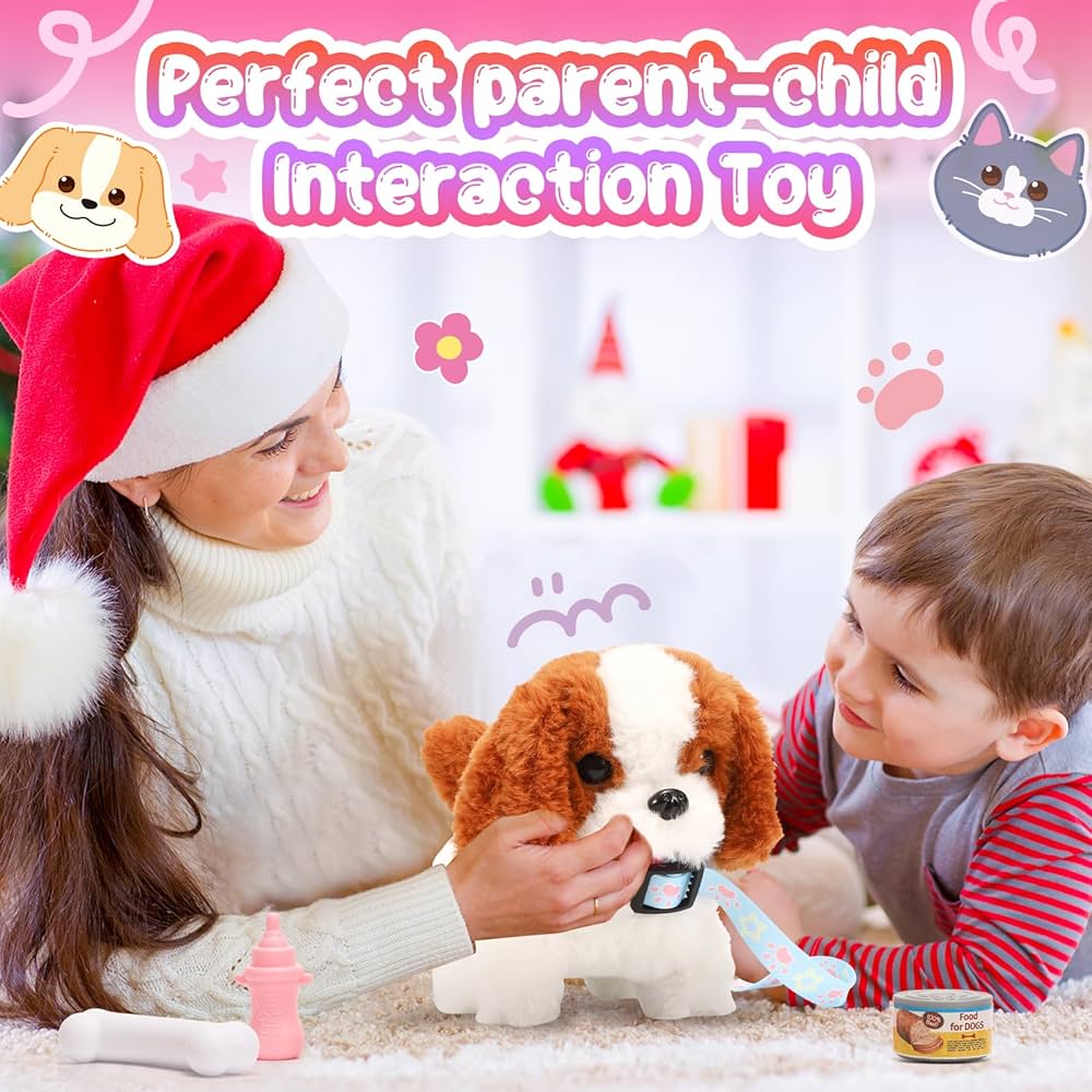 Tagitary Plush Horse Toys For Kids,Electronic Interactive Plush Toys With Leash That Making Sounds,Walking,and Wagging Tail,Stuffed Horse Realistic Pet For Boys Girls