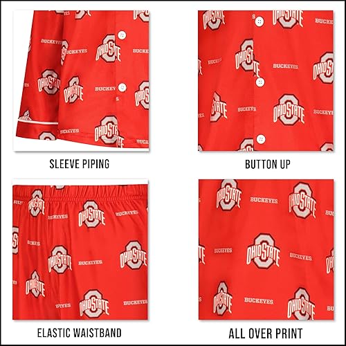 Miniatura 5 de Ultra Game NCAA niños Conjunto de Pijama Oficial Ncaa Ropa de Dormir Camisa Suave y Ropa de Descanso de Franela