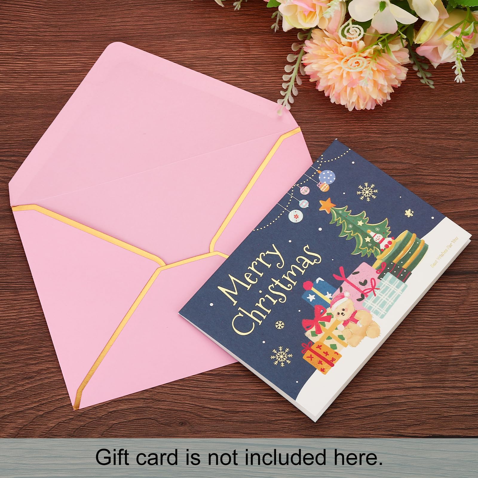 PATIKIL 100 Pack 5 x 7 Envelopes A7 Card Christmas Envelopes V Flap Envelope with Gold Borders for Office Wedding Gift Cards Invitations - Image 4