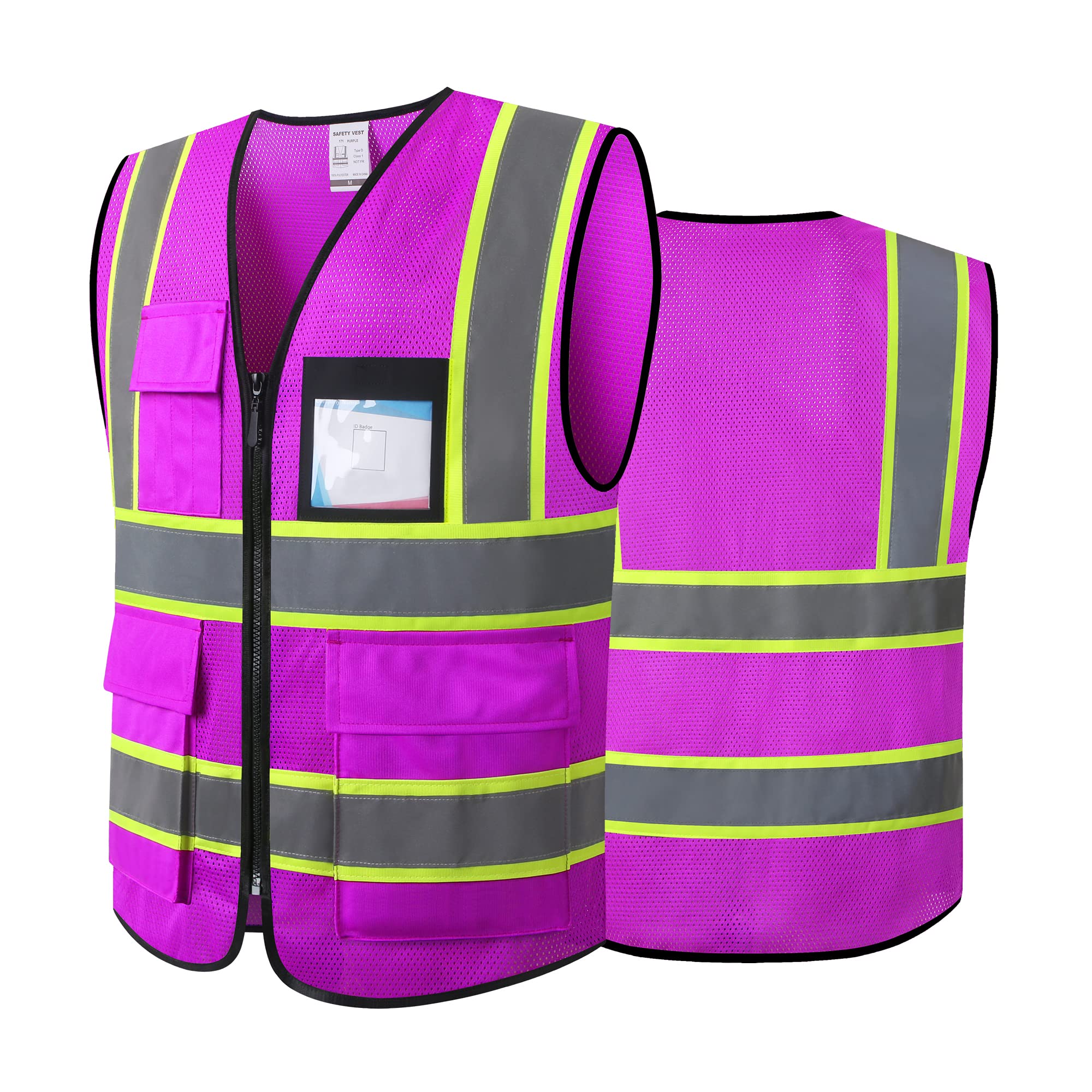 Safety Vest for Men Women Reflective Construction Vest Hi Vis ANSI Standard