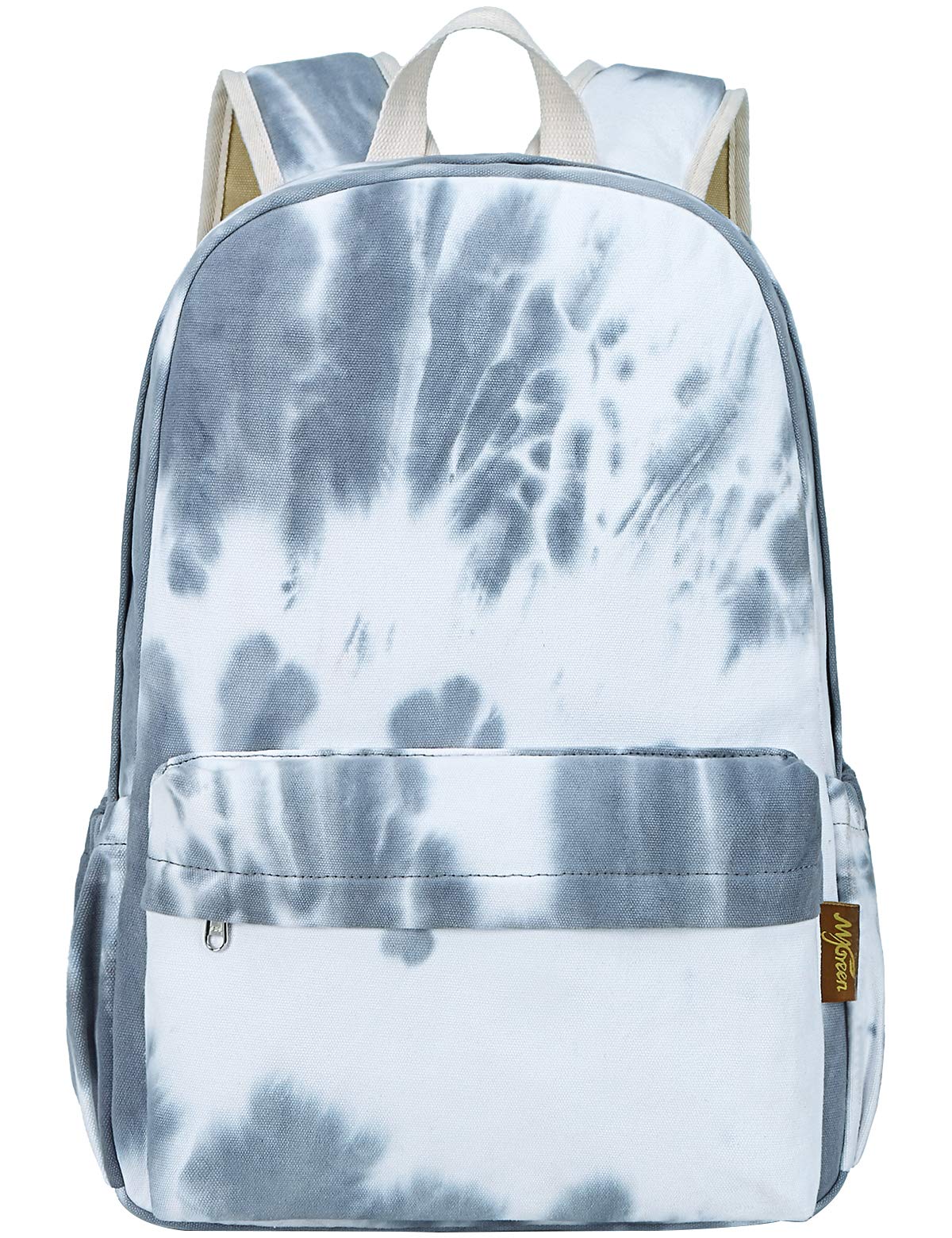 Canvas School Bag Backpack Ranibow Style Unisex Canvas Zip Backpack College Bag for Teens Girls Casual Travel Daypack