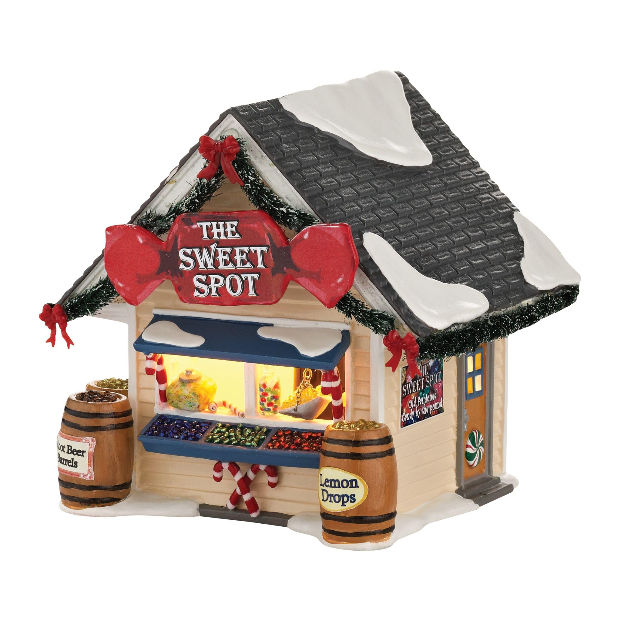Ceramic Snow Village The Sweet Spot Lit House, 5.43 inch