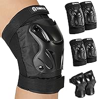 Tanden Adult Skating Protective Gear Set: Knee Elbow Pads Wrist Guards for Roller Skating Skateboarding - Adjustable Comfort Fit