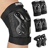 Skating Protective Gear Knee and Elbow Pads Wrist Guards for Roller Skating Skateboarding, Skate Pads Adult Knee Pads