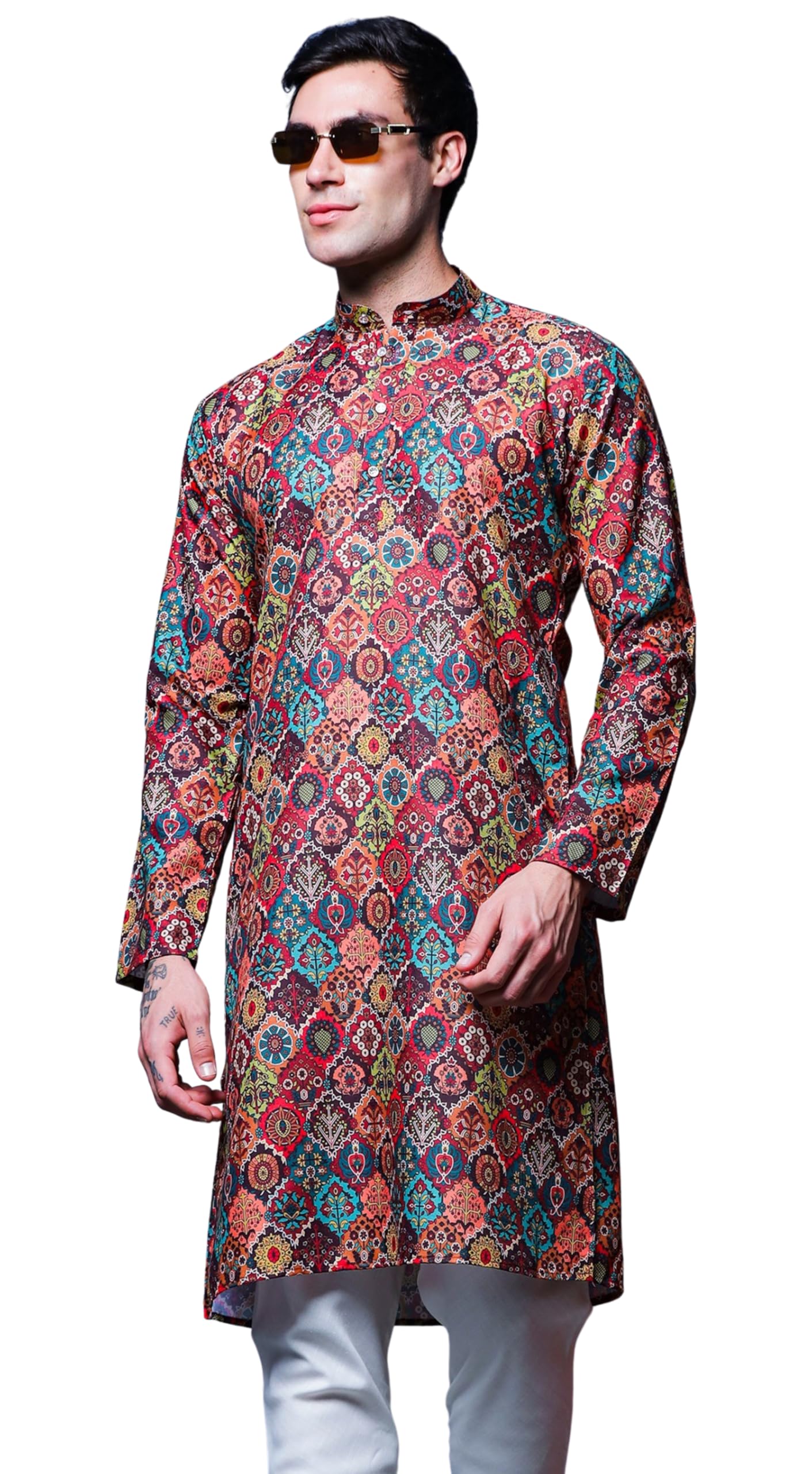 Lymio Men Kurta || Kurta For Men || Men Ethnic Kurta (In, Alpha, 2Xl, Red)