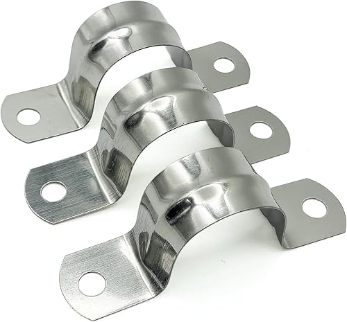 34 pulgadas 50 piezas de tubo rígido de acero inoxidable con dos agujeros en forma de U para tarjeta de tubería de tubo de acero inoxidable 304