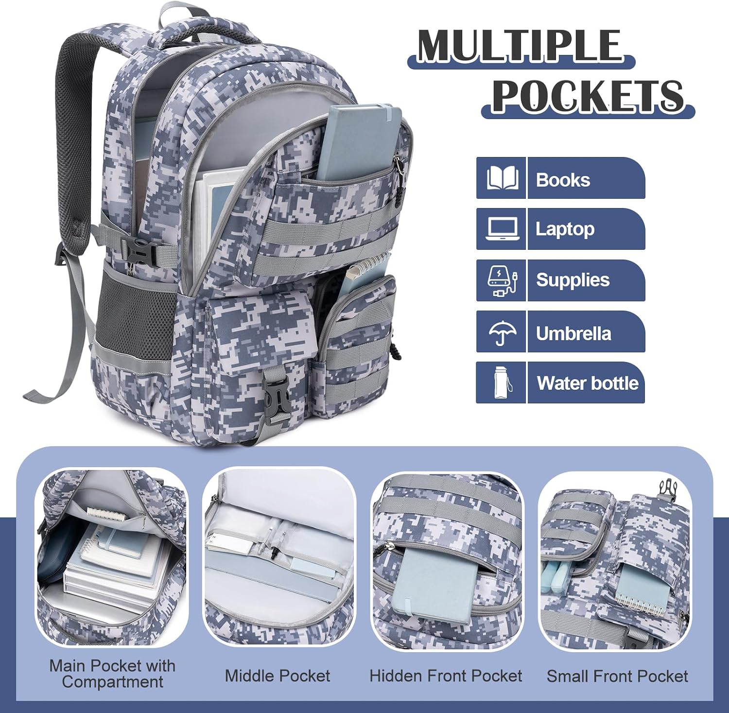 Digobay Camo Backpack Boys Tactical Boys