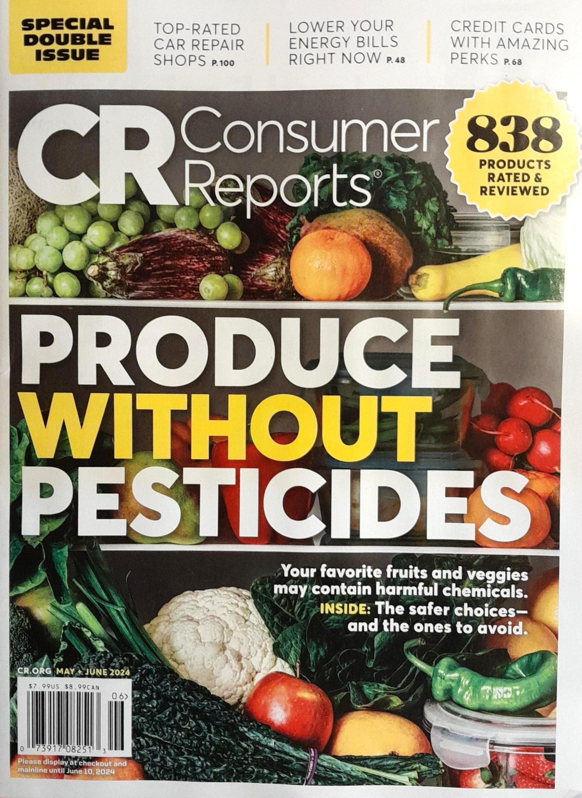 Consumer Reports Magazine May June 2024 Produce Without Pesticides