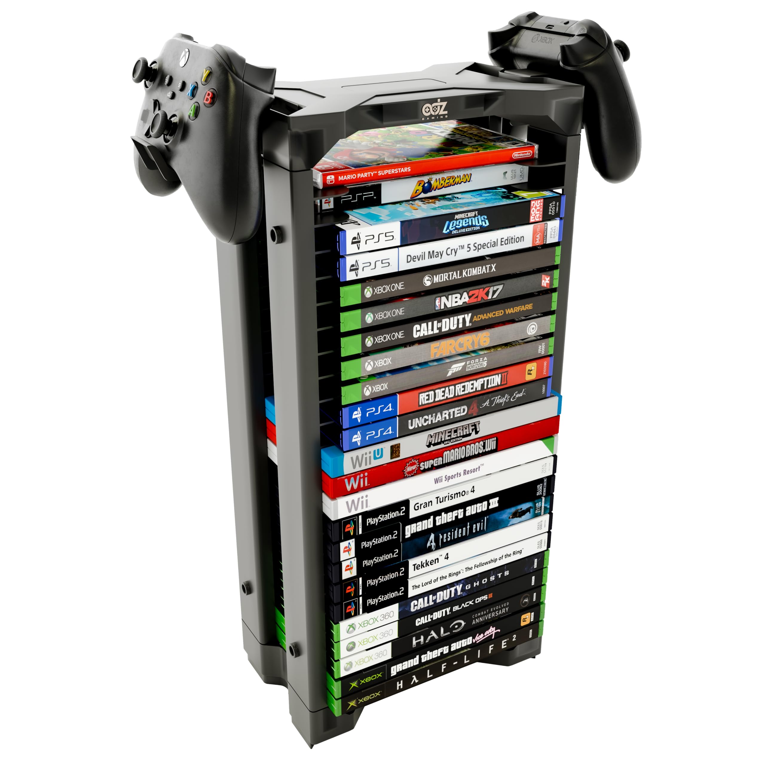 Amazon.com: ADZ Universal Game Holder – 23 Game Storage Tower Rack