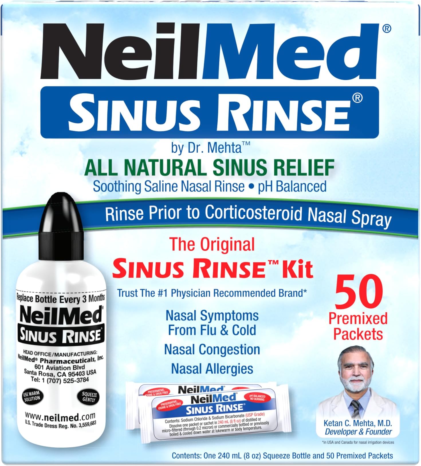 NeilMed Sinus Rinse - Sinus Nasal Rinse Kit